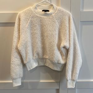 Forever 21 Fuzzy Sweater White
